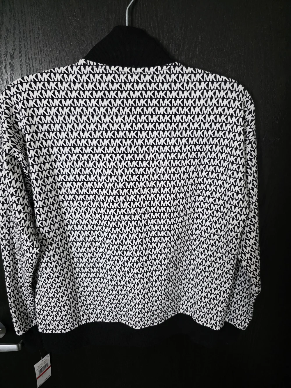 Michael Kors MK Logo Half-Zip Pullover - Black & White